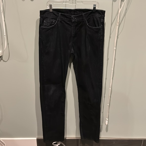 Great pants that are black with unique and incredible texture with white in it. - Picture 2 of 4